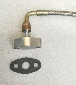 Preview: Ölzulaufleitung mit Adapter für Kettenspanner Garrett / Pulsar GT40 GT42 GTX40 GTX42 Turbobandit